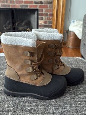 Northside Brown and Black Kids Snow Boots